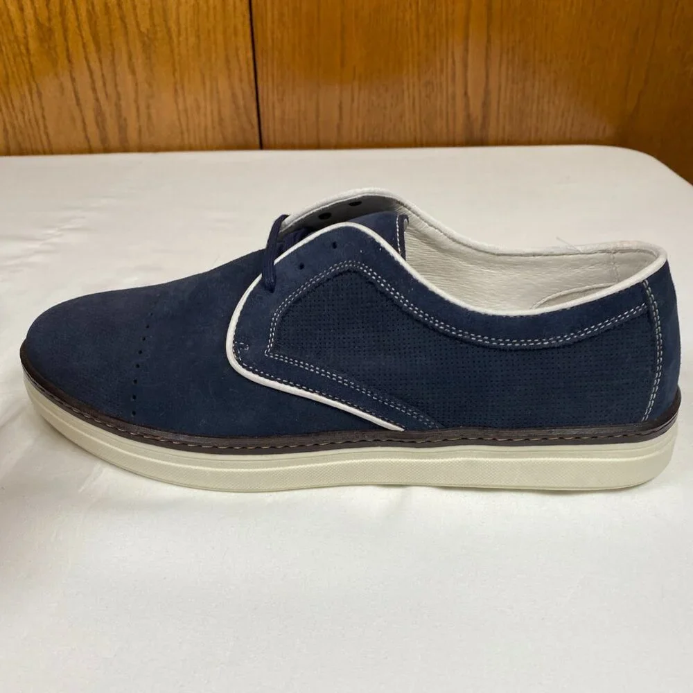 Johnston & Murphy Denby Cap Toe Casual Shoes Men's 10 Blue - Picture 13 of 14